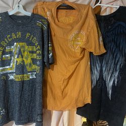 3 Affliction Shirts 