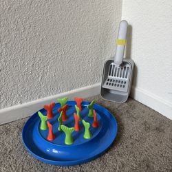 Cat Slow Feeder & Litter Scooper