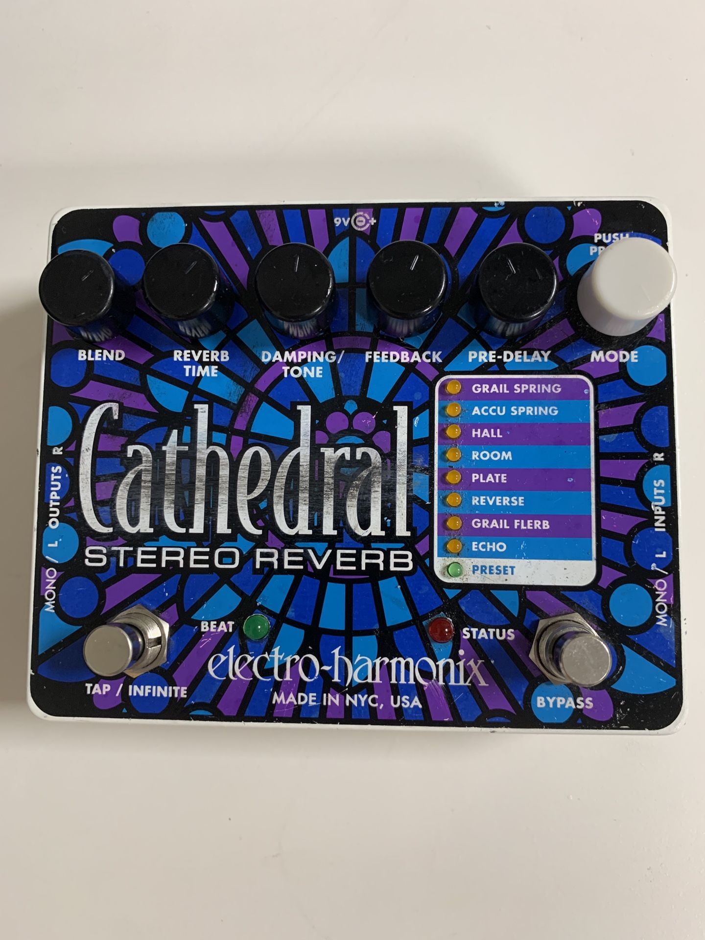 Electro-Harmonix Cathedral Stereo Reverb Pedal