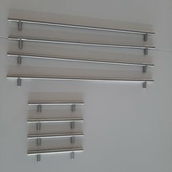 LOT Of Stainless/Brushed Nickel Cabinet pulls 