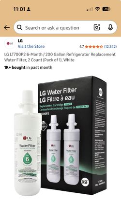 LG Water Filter Refrigerator LT700P2