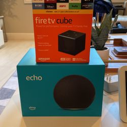 Amazon Echo Show 8, Fire TV Cube 4K, Echo (4th gen)