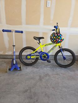 Kid's bike and scooter