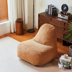 Comfy Bean Bag Chair, Big Cozy Shell-Shaped Bean Bag Foam Filled Sofa, Beanbag Chair for Adults & Kids Gaming, Accent Sofa Chair for Reading, Dorm or 