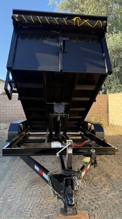 🔥New 8x4x12 Scissor Lift Hydraulic Dump Trailer With Tarp & Spare tire 🛞 Included 🔥