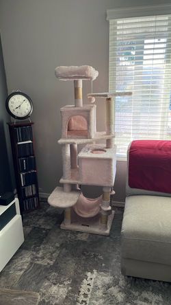 Pink cat tree
