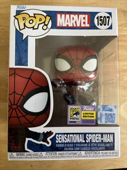SDCC 2025 FUNKO POP! SENSATIONAL SPIDER-MAN OFFICIAL STICKER 1507 In Protector 