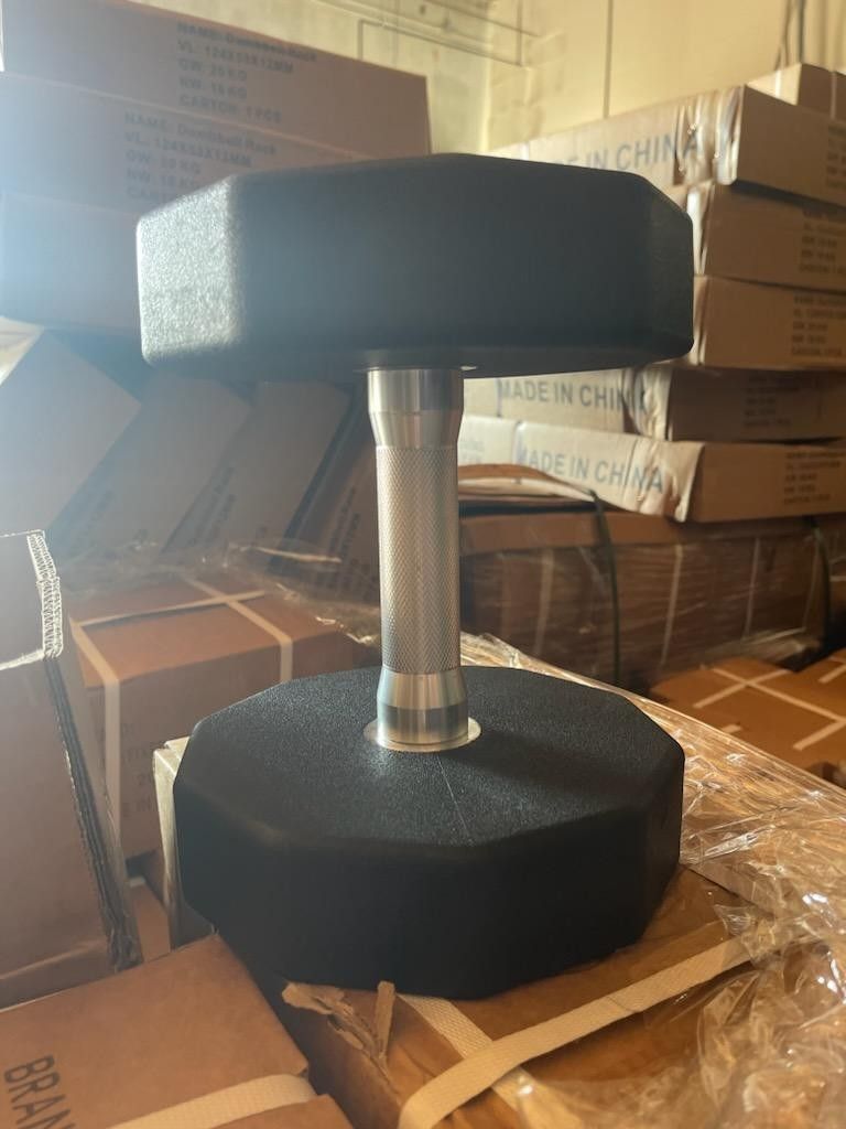 5-50 Urethane Dumbbell Set with Rack, New in Box