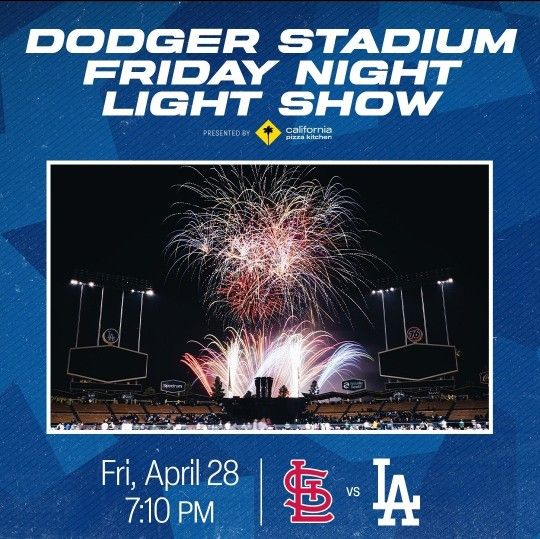 Dodgers Vs Cardinals Tickets Friday Night Fireworks April 28th