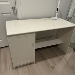 white desk