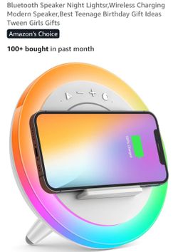 Bluetooth speaker with lights and charger