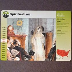 1997 Grolier Spiritualism Seance Occult History Large Over-sized Card Collectible Vintage
