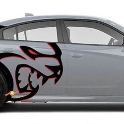 Hellcat vinyl sticker Car Side Decal Set of 2 (Fits DODGE CHALLENGER) 44*X44*