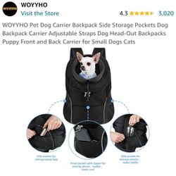 NEW Pet Carrier Front & Backpack 
