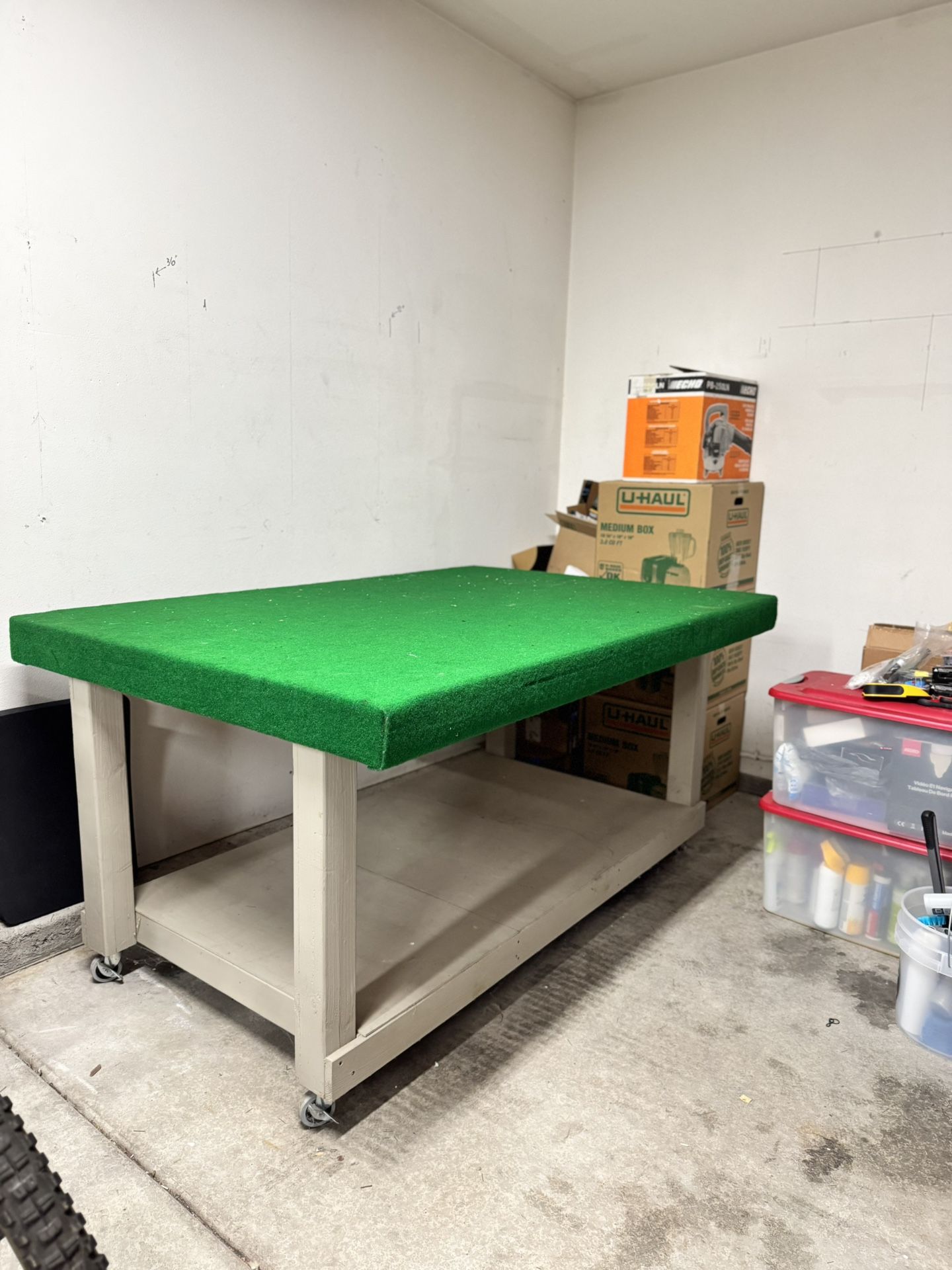 Custom Rolling Hobby & Workshop Table