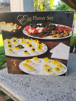 Egg platter set