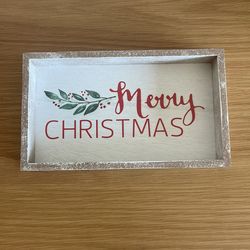 Merry Christmas Wooden Sign 