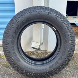 1 Used Tire Goodyear Wrangler Authority A/T LT245/75R16. About 50% tread. 