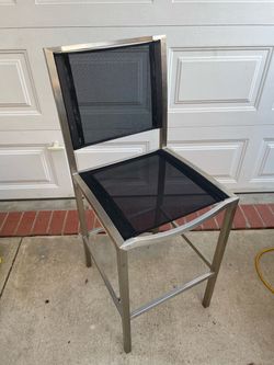 Stainless steel patio bar chairs