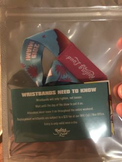 Rolling Loud Miami 2019 wristband