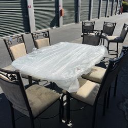Elegant Glass [Top] Table with Chairs SET