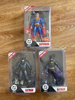 McFarlane page puncher superman and batman figures