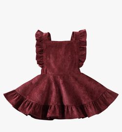 Burgundy Corduroy Dress Size 5