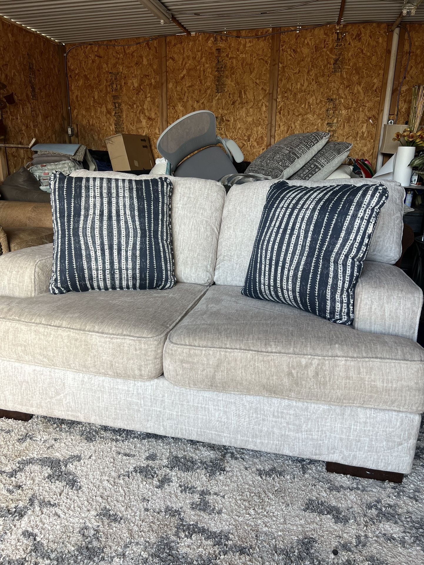 Deltona Loveseat, Parchment by Ashley Furniture 
