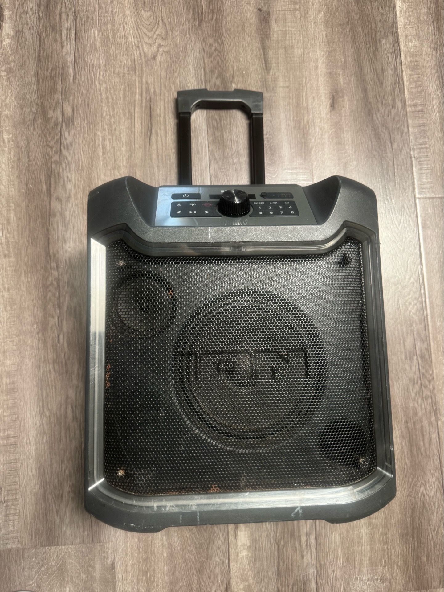 ION Audio Ion Pathfinder 280 8-In. 120-Watt All-Weather Bluetooth Rechargeable Speaker with FM Radio and LED Lighting