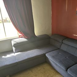 Ethan Allen Metal Frame Sectional Couch