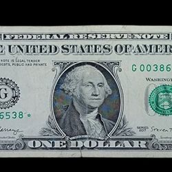 FANCY $1 Star Replacement Note Series 2017 (G 003☆865☆38⭐️) (A#46)