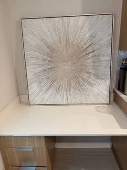 Abstract Starburst Textured Canvas Wall Art
