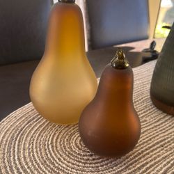 Frosted Glass Pears 