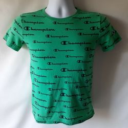 Champion boys green short sleeve t-shirt size M 