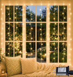 304 LED Hanging Curtain Lights Outdoor - 9.8FT