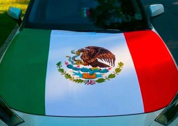 Mexican flag for car hood brand new