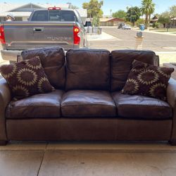 Leather Couch-high-end, Down-filled