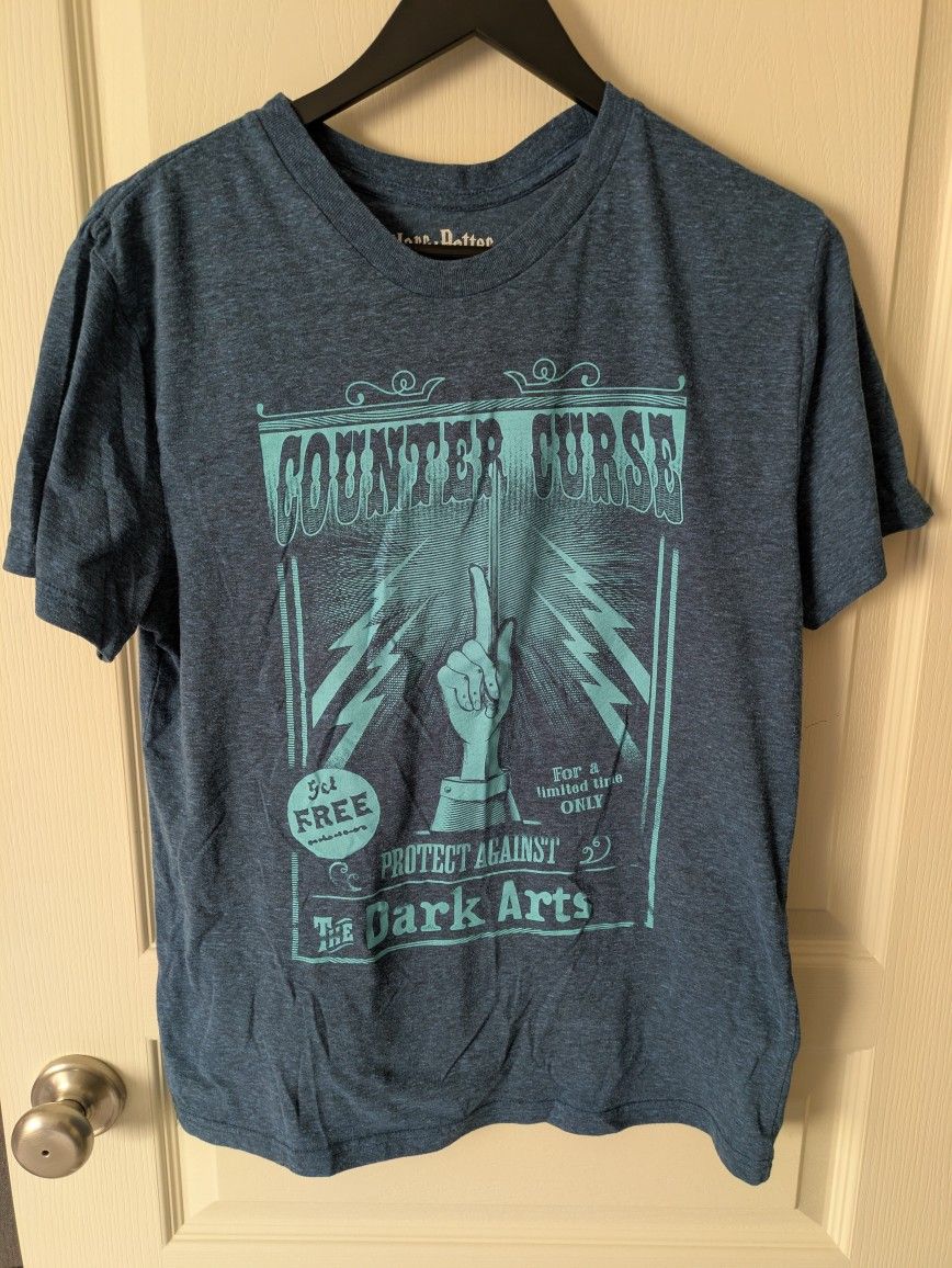 Harry Potter | Two-Tone Blue "Counter Curse - Protect Against the Dark Arts" Tee