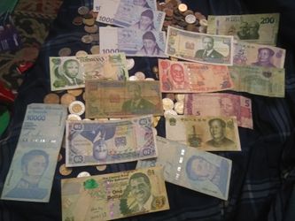 Coins Collection+ Bills All Together Read The Information 