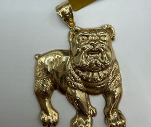 10KT Bulldog Pendant