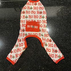 Merry Bright Red/White “Ho Ho” Pajamas for Medium Dog