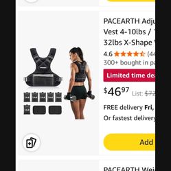 Pacearth  Adjustable Weighted Vest