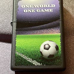 Zippo Lighter Collectible 2011 One World, One Game Soccer Ball Rare #120223-02