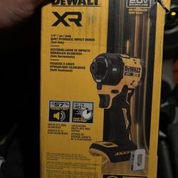 DEWALT 20V MAX XR Brushless Cordless 1/4 in. Quiet Hydraulic Impact Driver (Tool-Only)