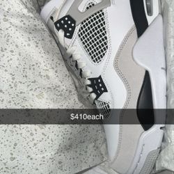 Jordan 4 Military Black Size 9.5 & 10 $365
