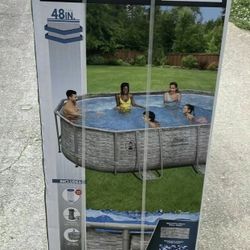 🔥🔥 Coleman Power Steel 16' x 10' x 48" Oval Pool Set w/Pump, Filter, Ladder🔥