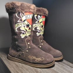 Ed hardy boots love kills slowly sale