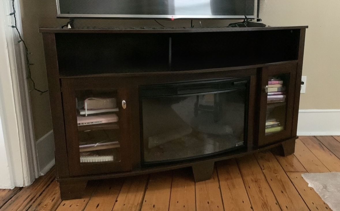 Tv stand with fireplace 