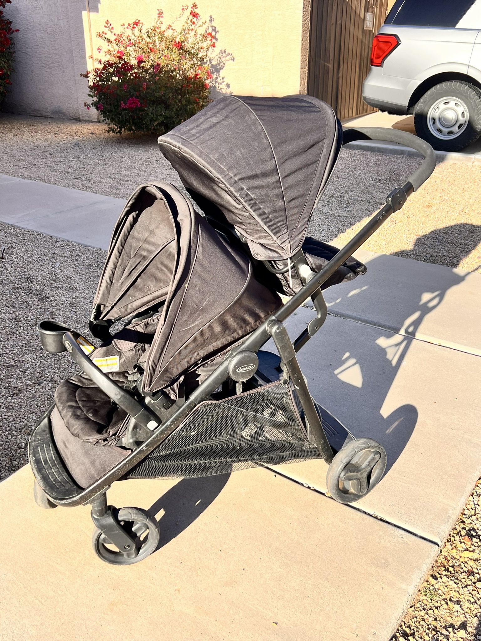 Graco Ready 2 Grow Black Double Stroller RDY2GW LX 2.0