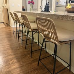 Rattan Style Bar Stools 